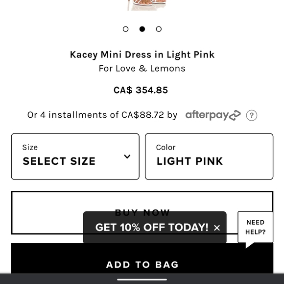 For Love & Lemons Kacey Chiffon Mini Dress - Picture 5 of 5